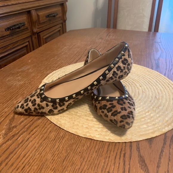 Expressions Shoes - Expression Leopard Pointy Flat Shoe